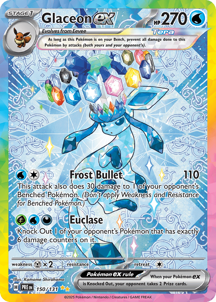 Glaceon ex Pokémon card