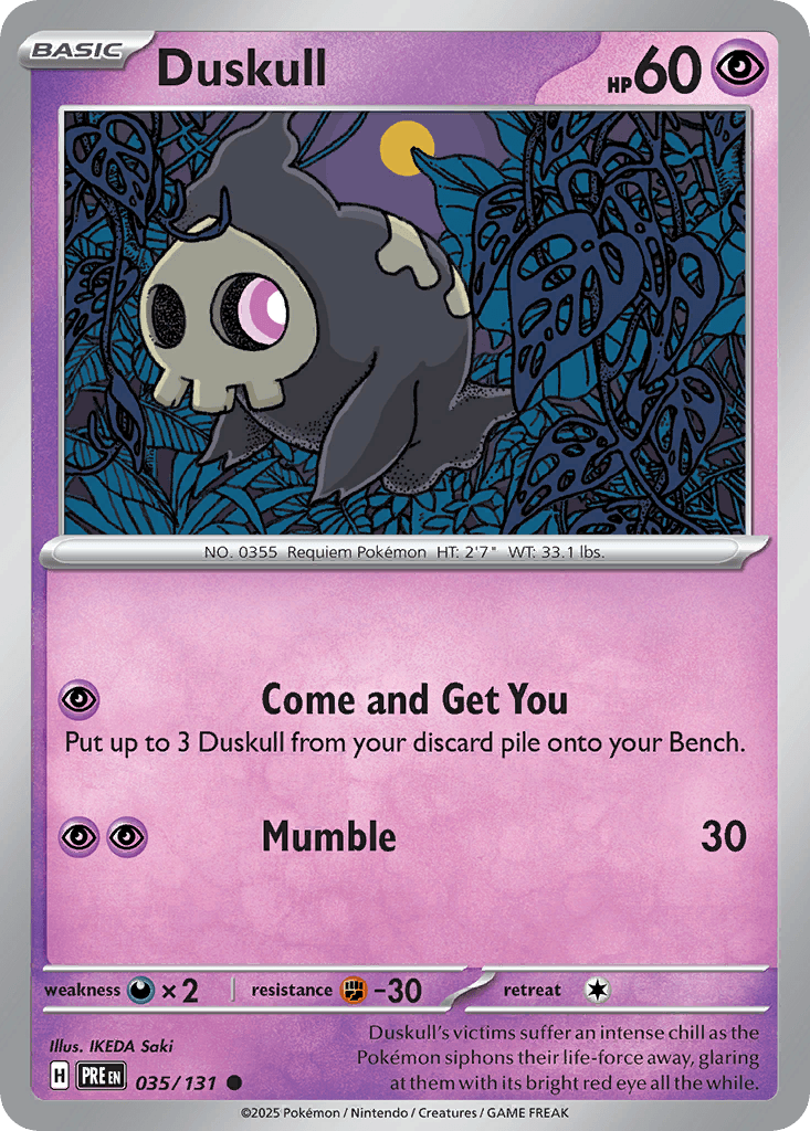 Duskull Pokémon card