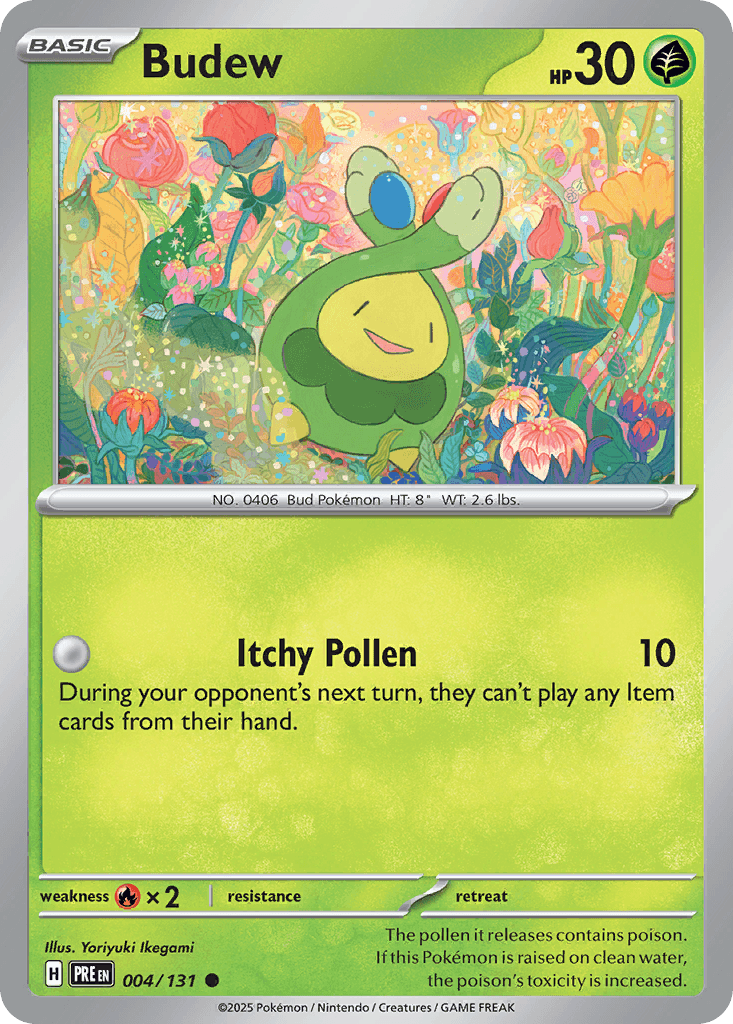 Budew Pokémon card