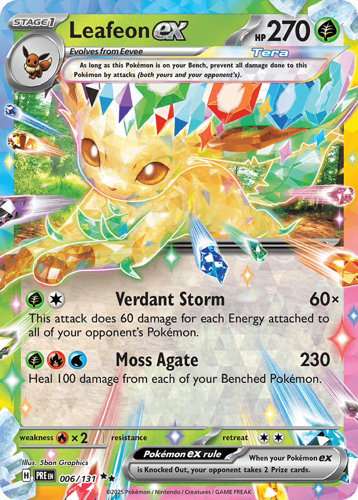 Leafeon ex Pokémon card