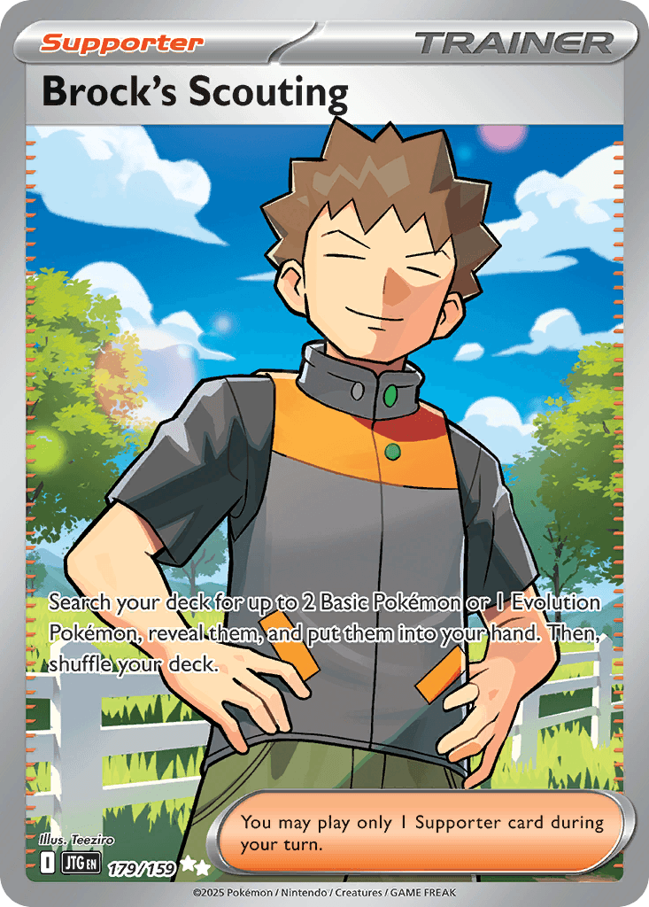 Brock's Scouting Pokémon card