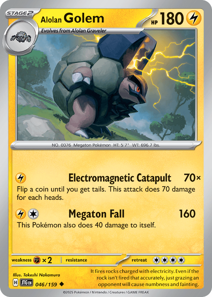 Alolan Golem Pokémon card