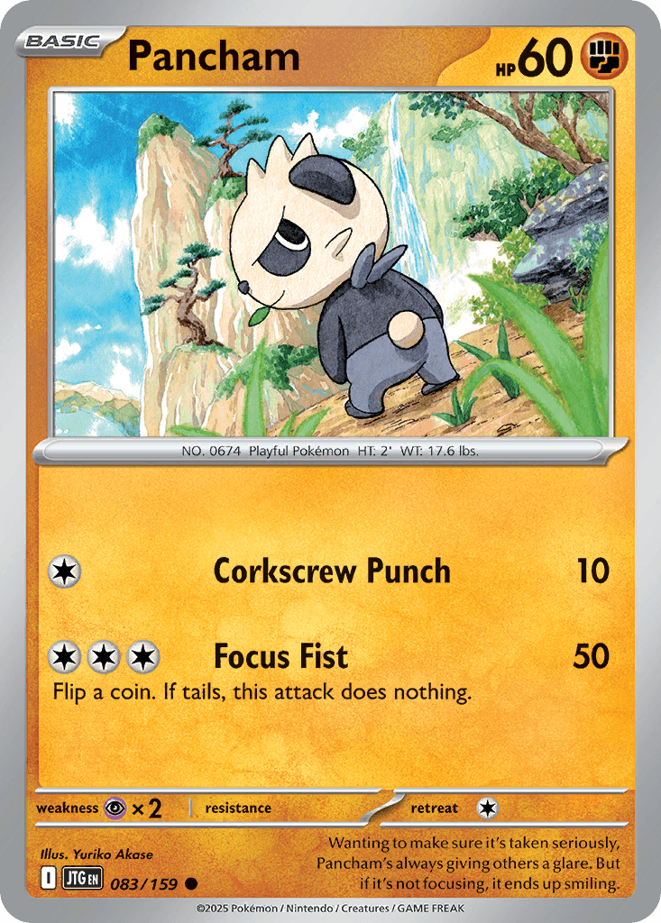 Pancham Pokémon card