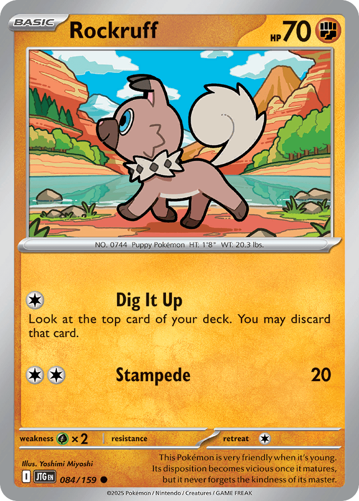 Rockruff Pokémon card