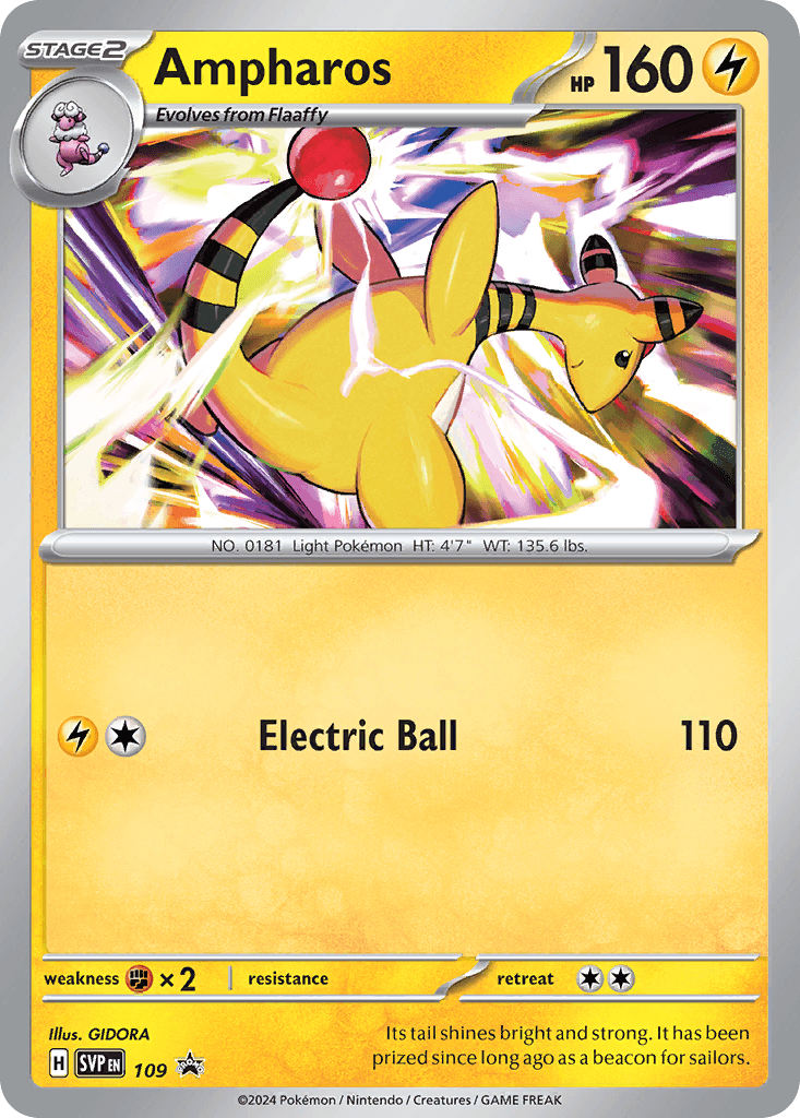 Ampharos Pokémon card