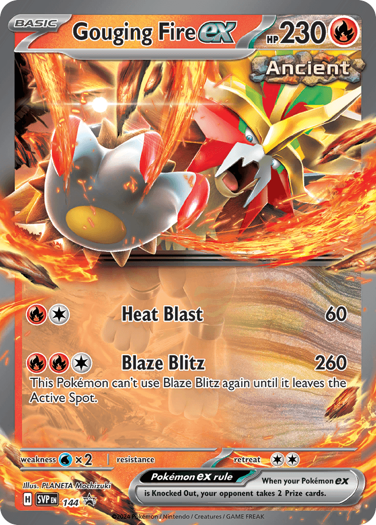 Gouging Fire ex Pokémon card