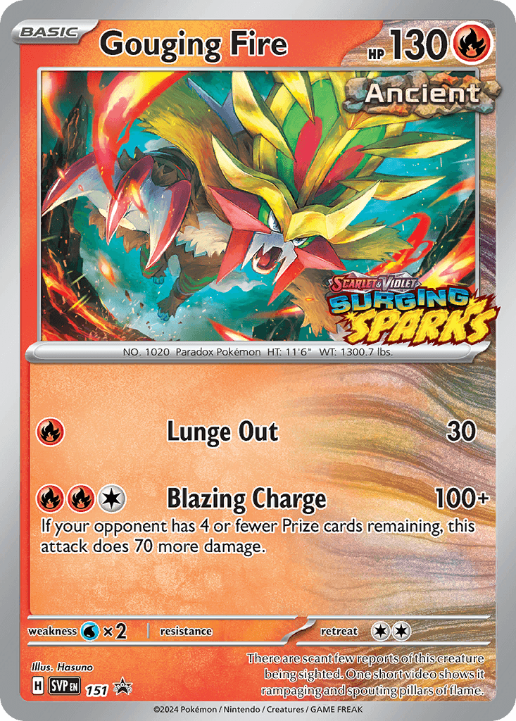 Gouging Fire Pokémon card