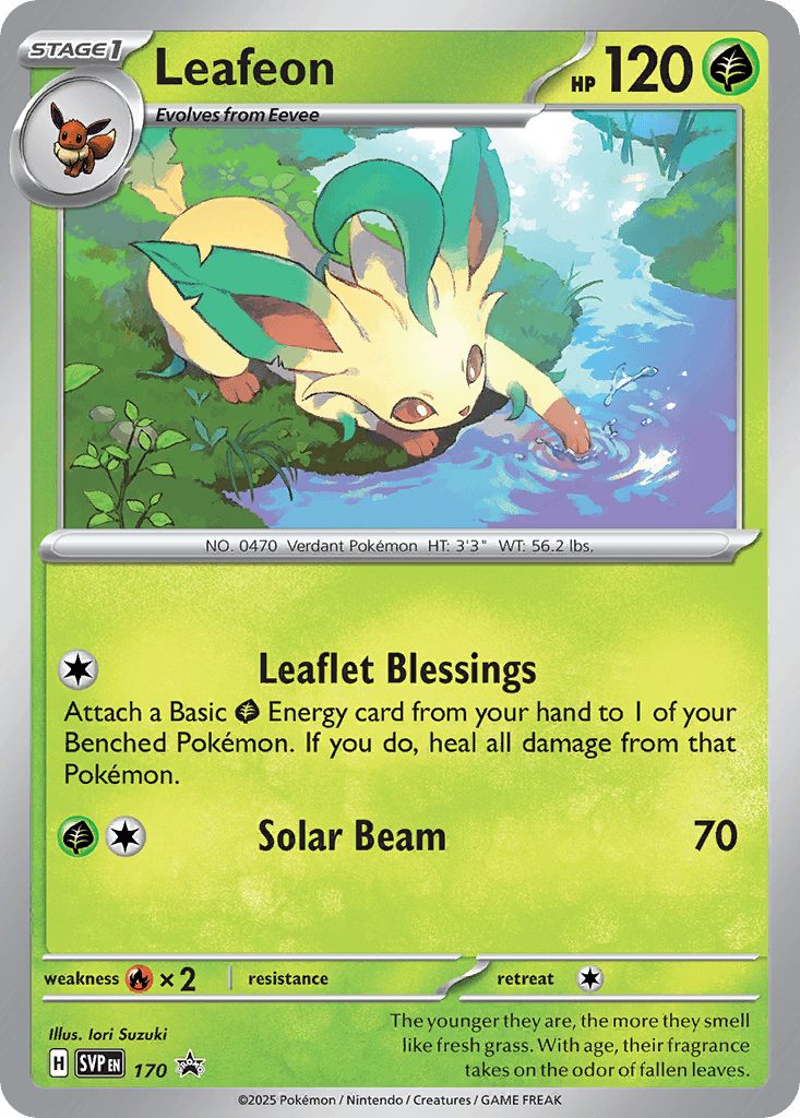 Leafeon Pokémon card