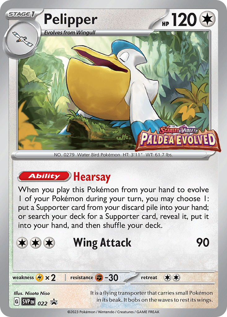 Pelipper Pokémon card