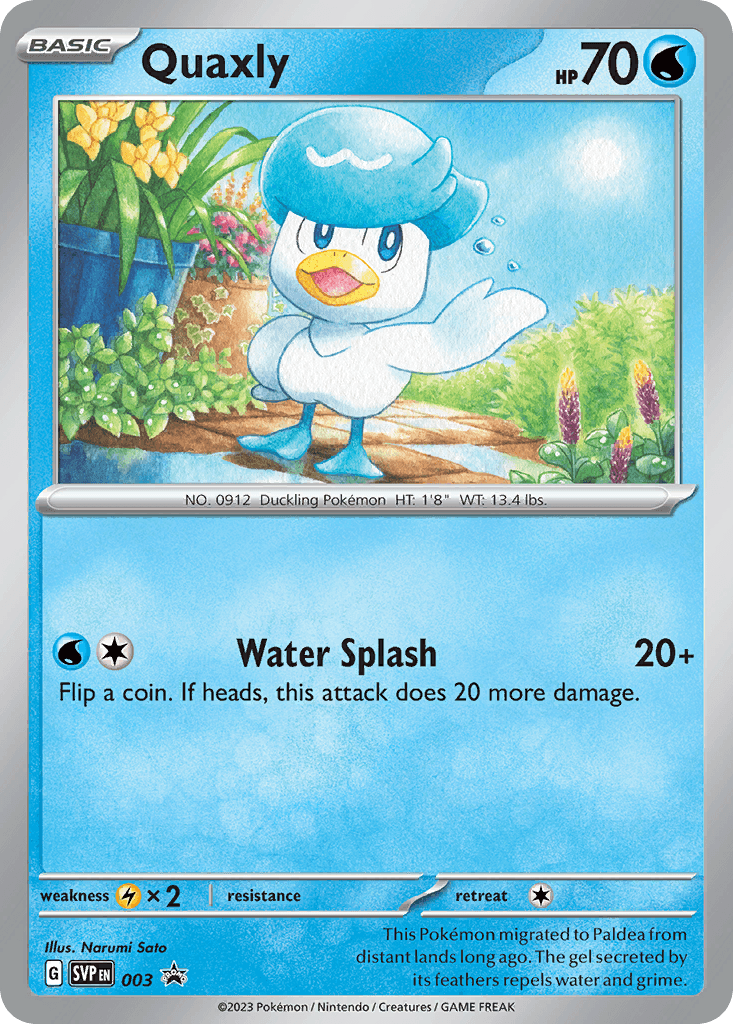 Quaxly Pokémon card