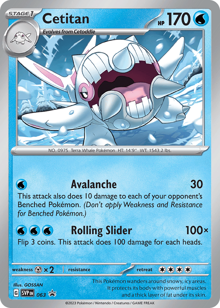 Cetitan Pokémon card