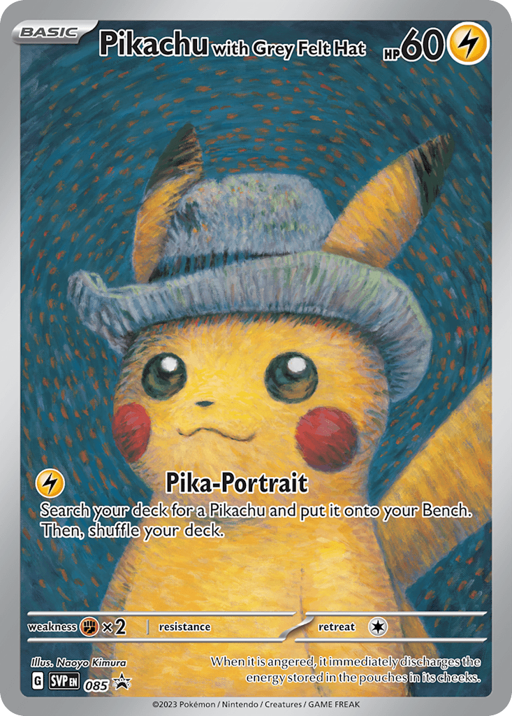 Pikachu with Grey Felt Hat — Gen 1