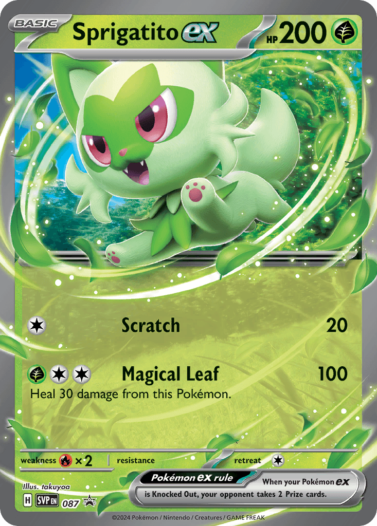 Sprigatito ex Pokémon card