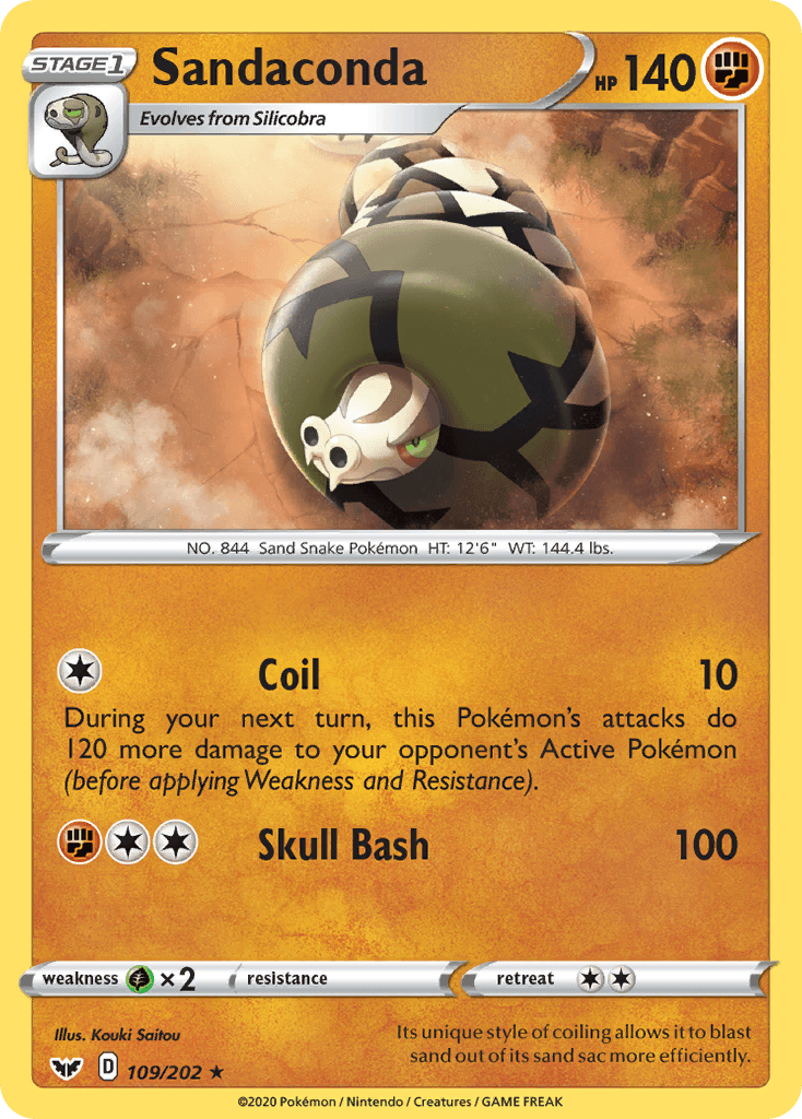 Sandaconda Pokémon card