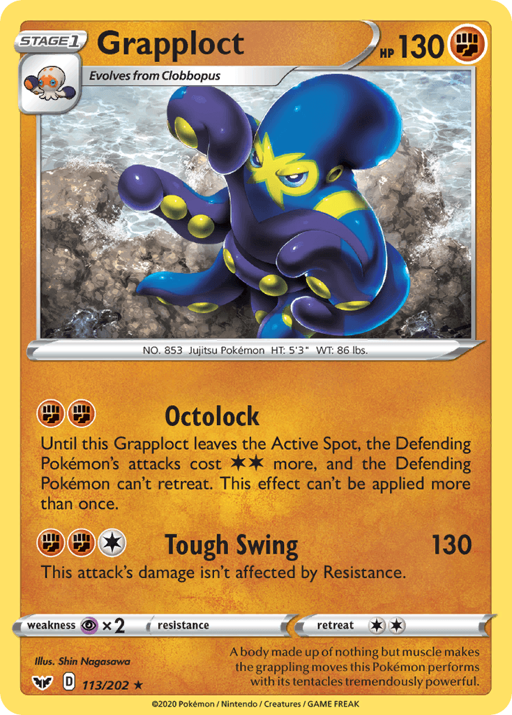 Grapploct Pokémon card