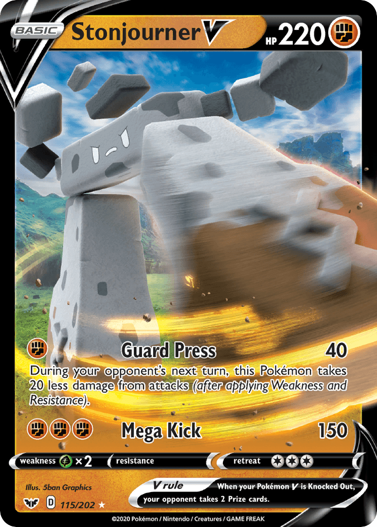 Stonjourner V Pokémon card