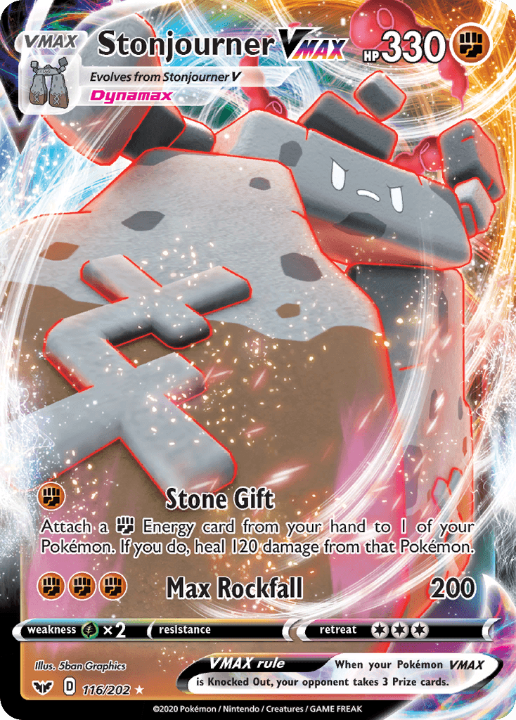 Stonjourner VMAX Pokémon card