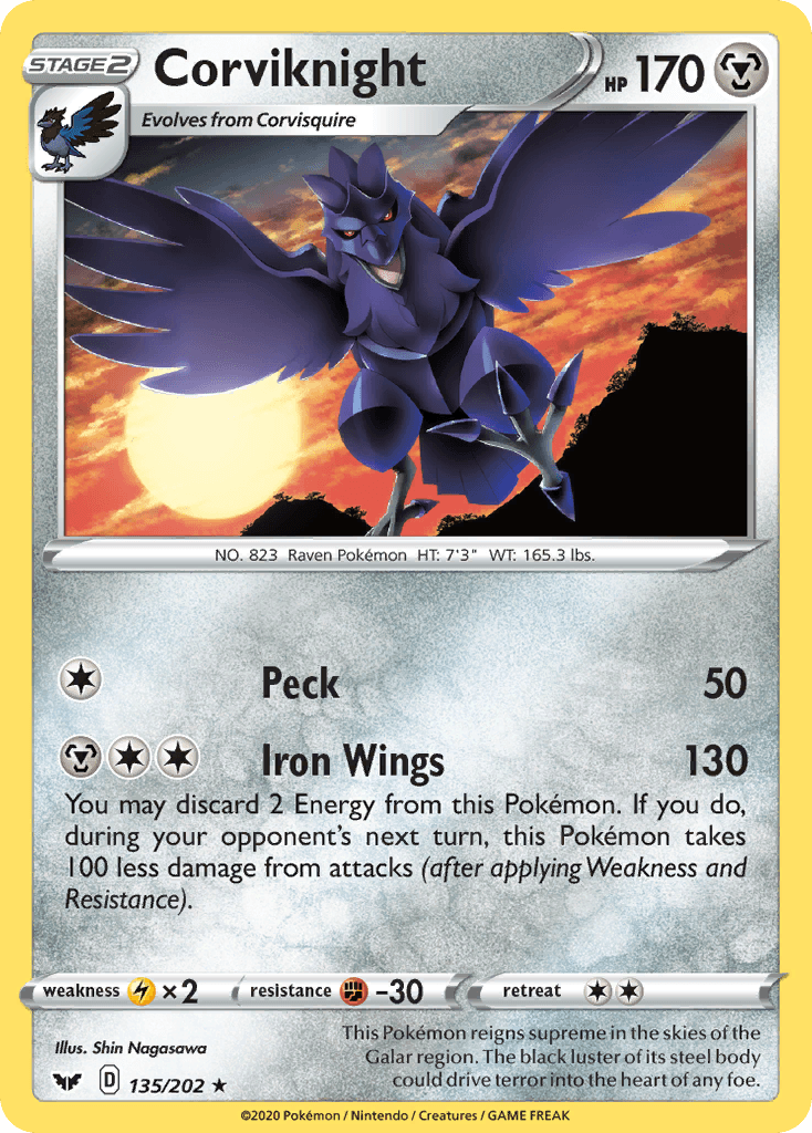 Corviknight Pokémon card