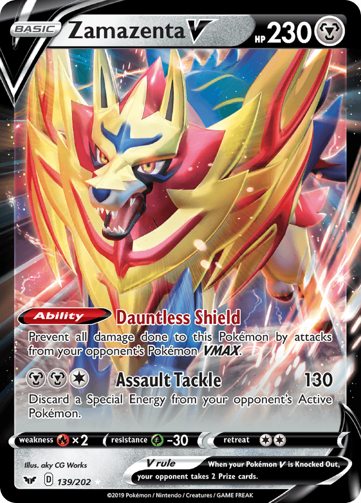 Zamazenta V Pokémon card