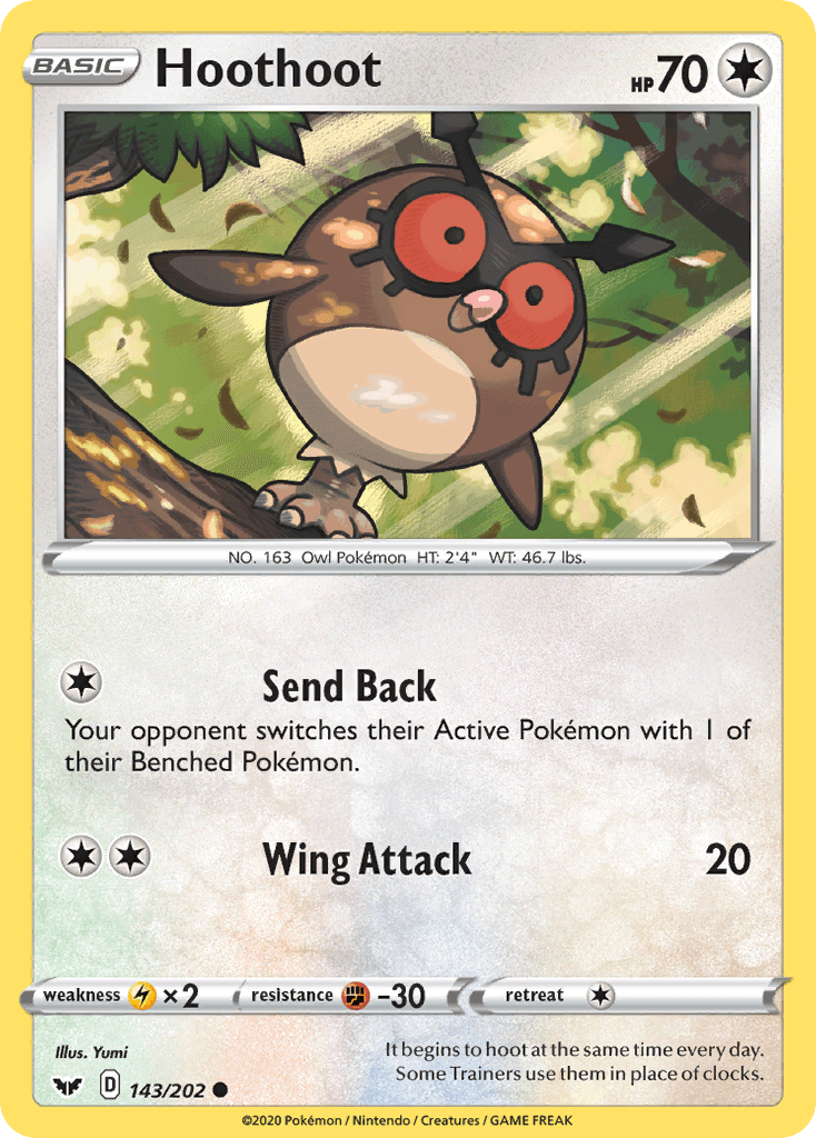 Hoothoot Pokémon card