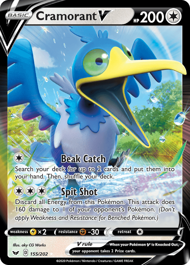 Cramorant V Pokémon card