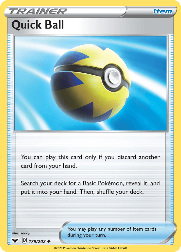Quick Ball Pokémon card