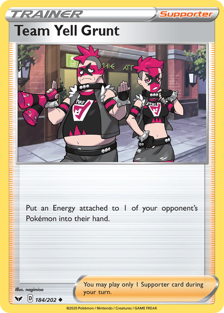 Team Yell Grunt Pokémon card