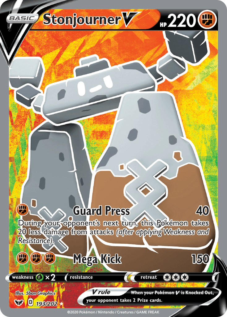 Stonjourner V Pokémon card