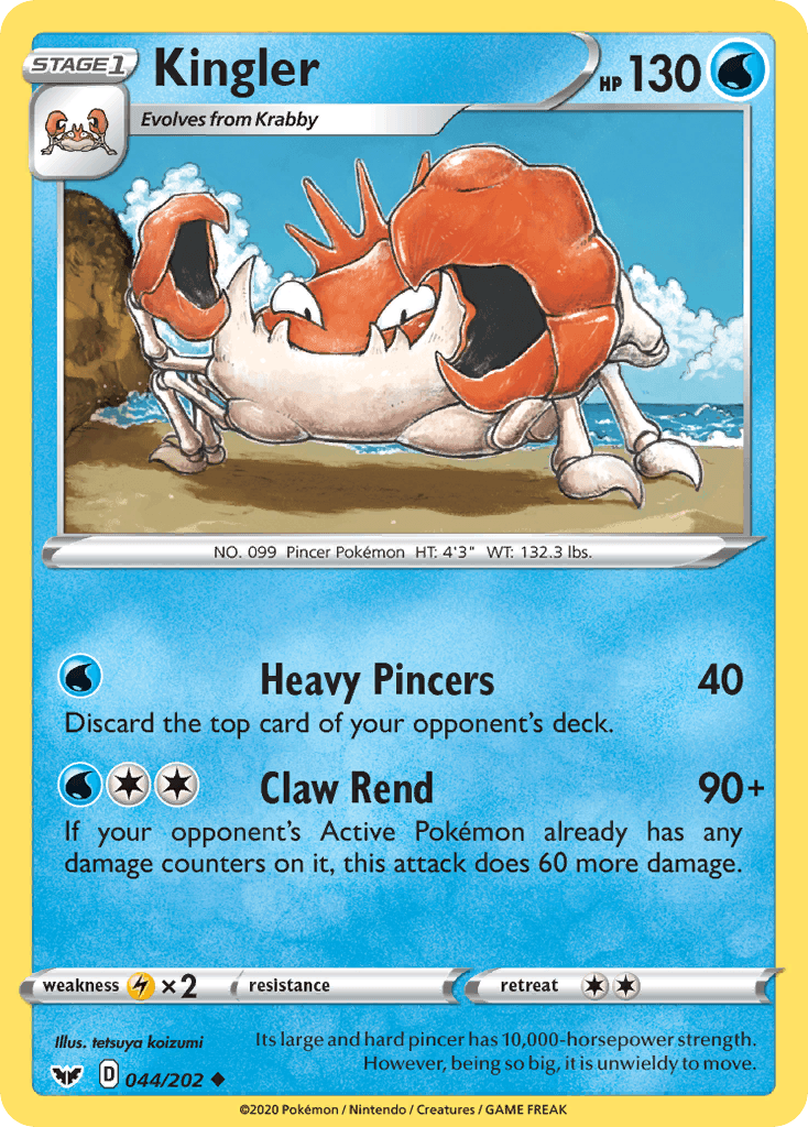 Kingler Pokémon card