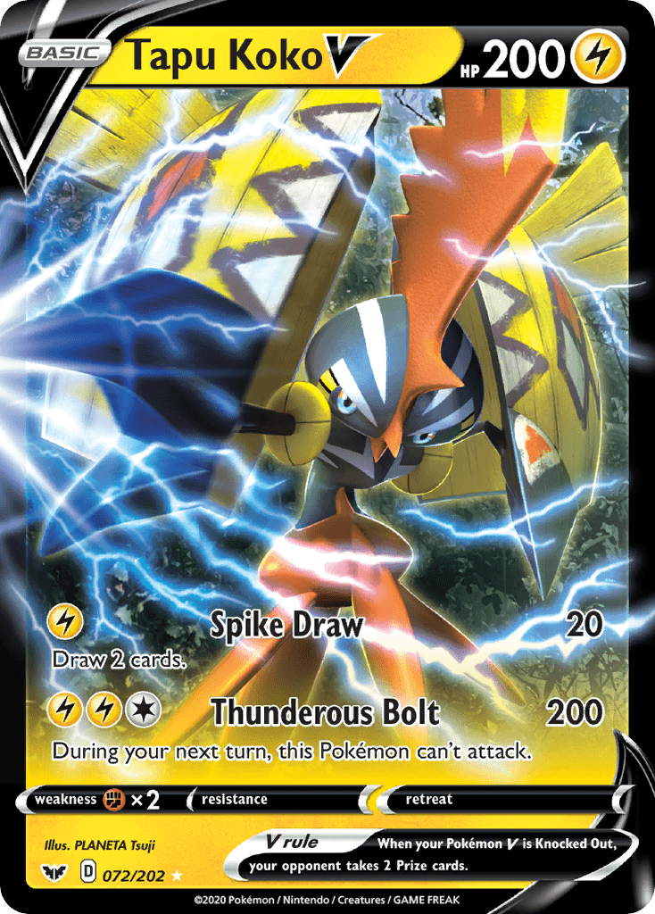 Tapu Koko V Pokémon card