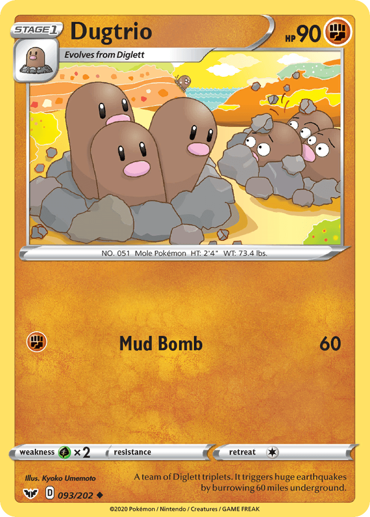 Dugtrio Pokémon card