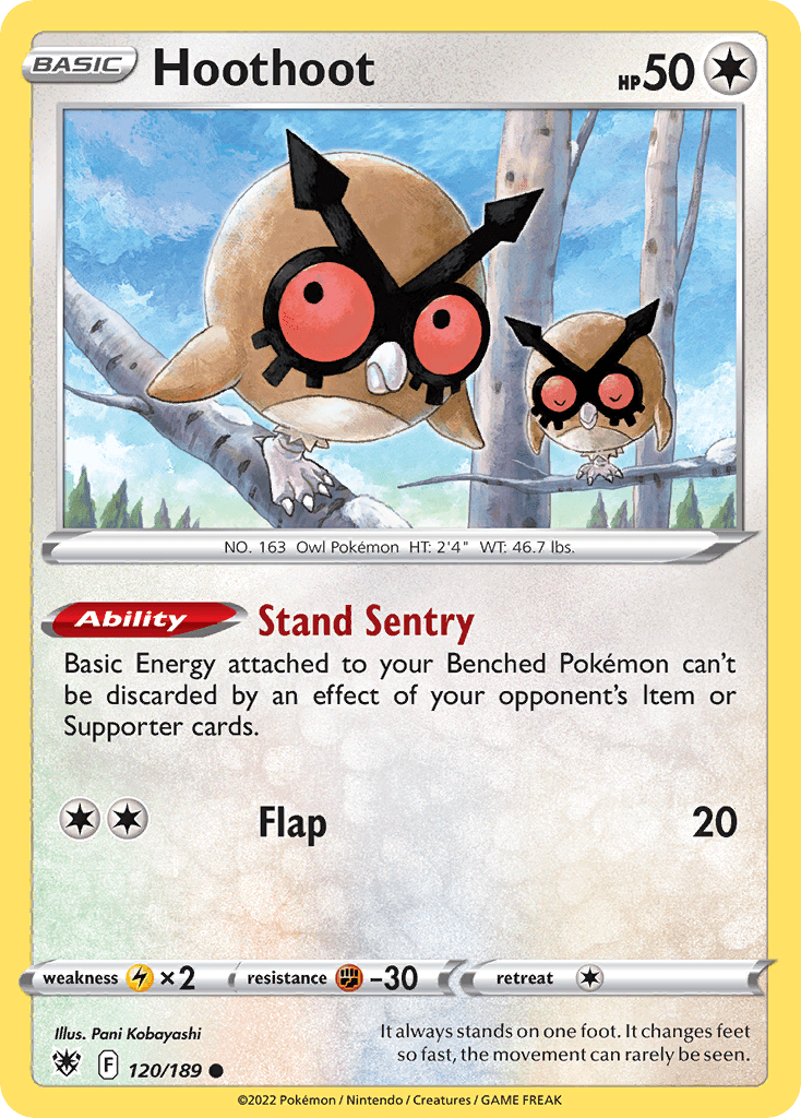 Hoothoot Pokémon card