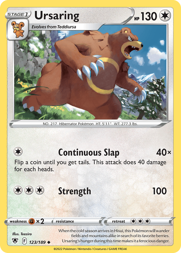 Ursaring Pokémon card