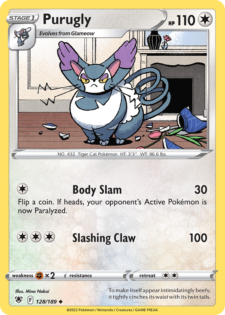 Purugly Pokémon card