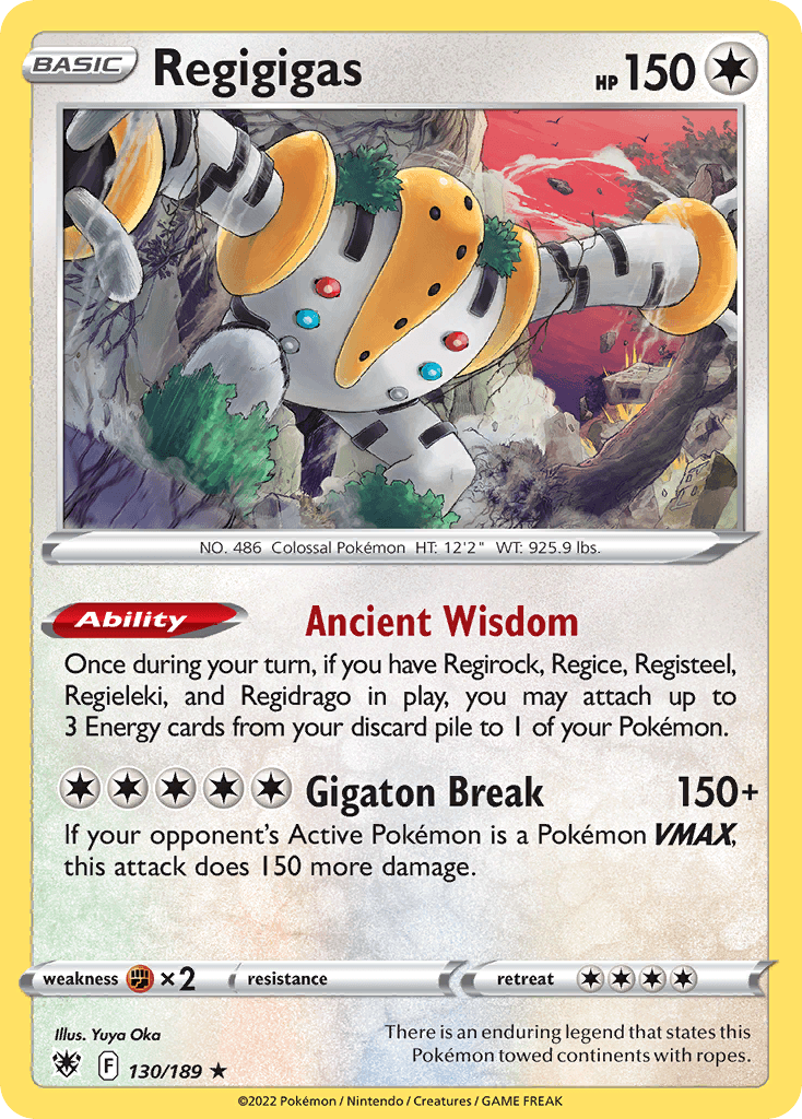 Regigigas Pokémon card