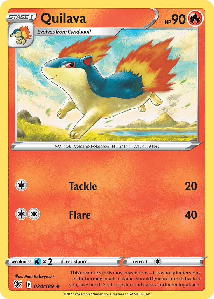 Quilava Pokémon card