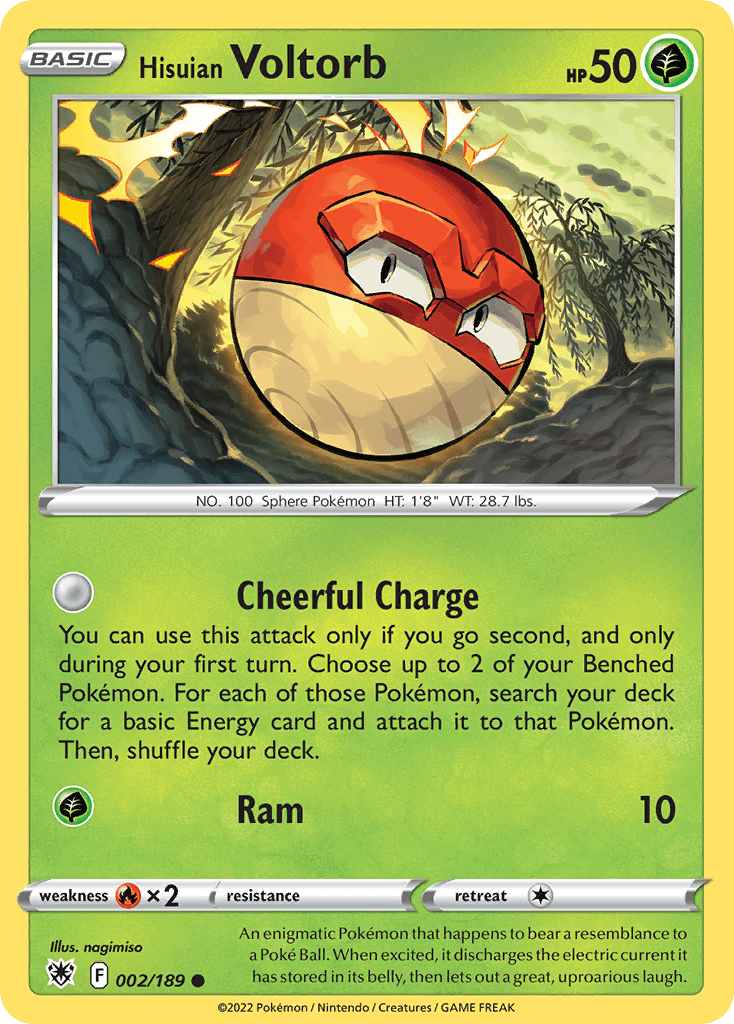 Hisuian Voltorb Pokémon card