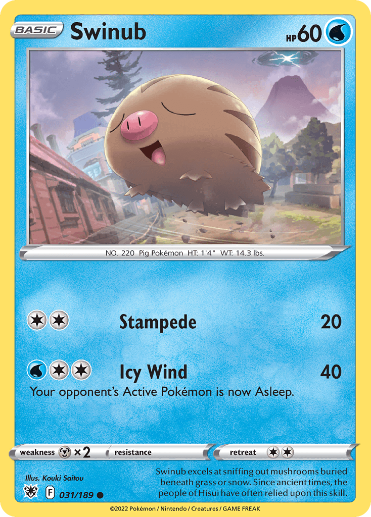 Swinub Pokémon card