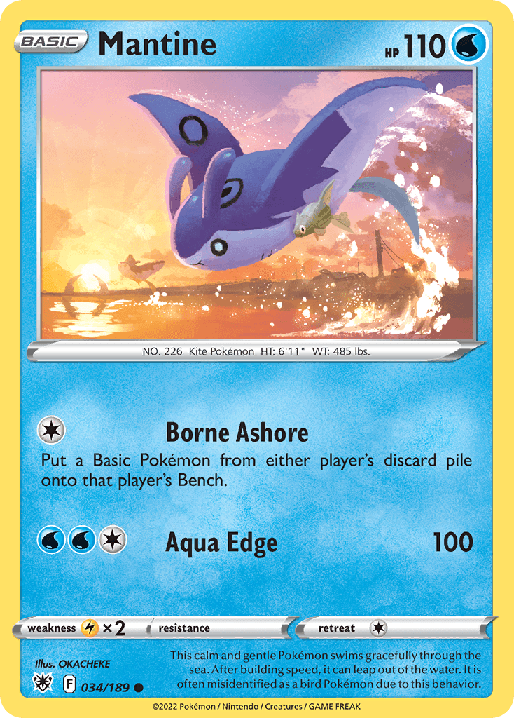 Mantine Pokémon card
