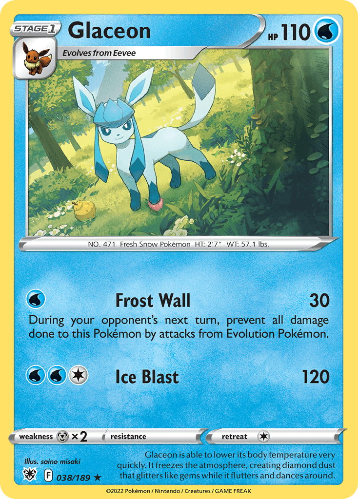 Glaceon Pokémon card