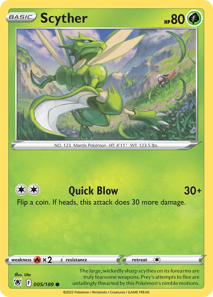 Scyther Pokémon card
