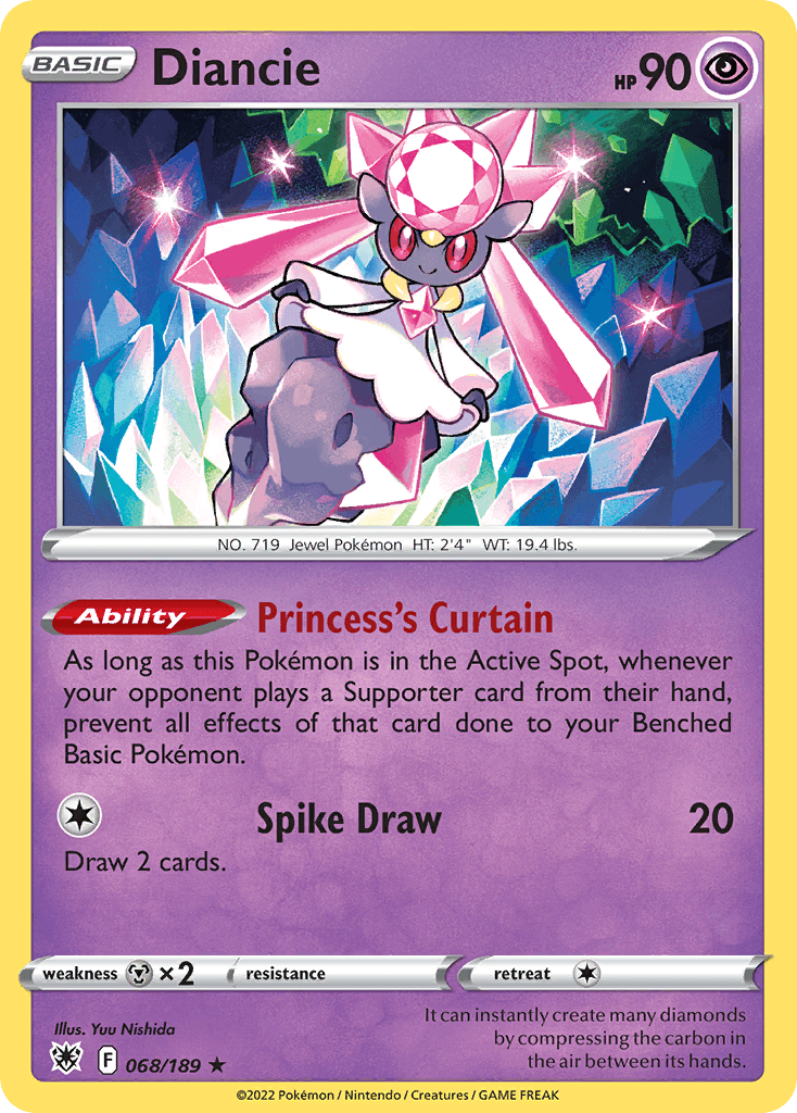 Diancie Pokémon card