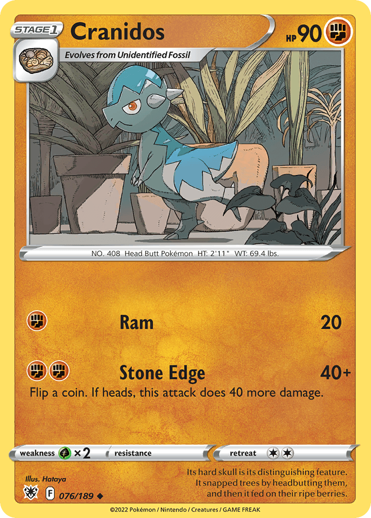 Cranidos Pokémon card