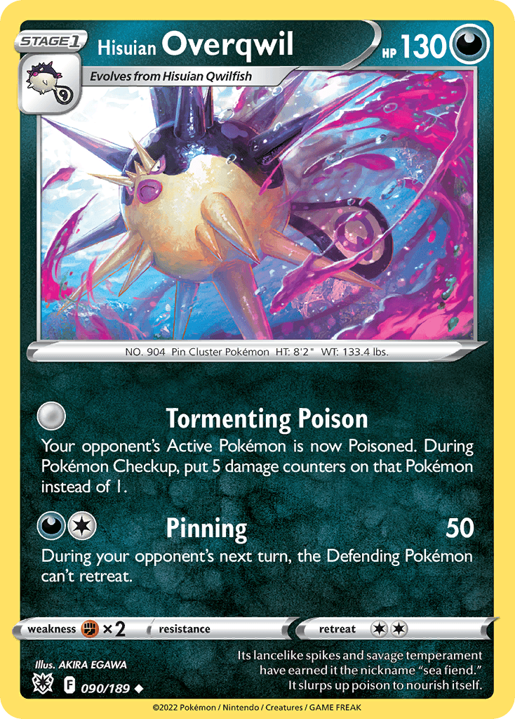 Hisuian Overqwil Pokémon card