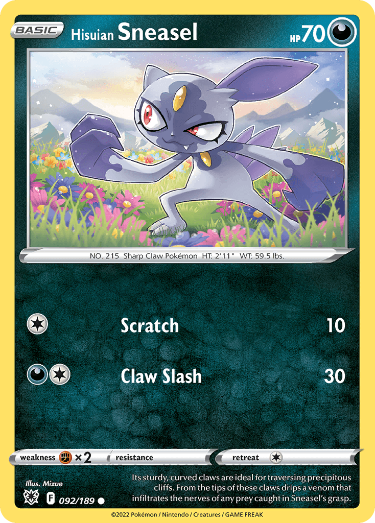 Hisuian Sneasel Pokémon card
