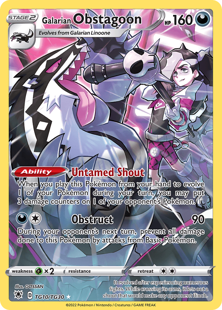 Galarian Obstagoon Pokémon card