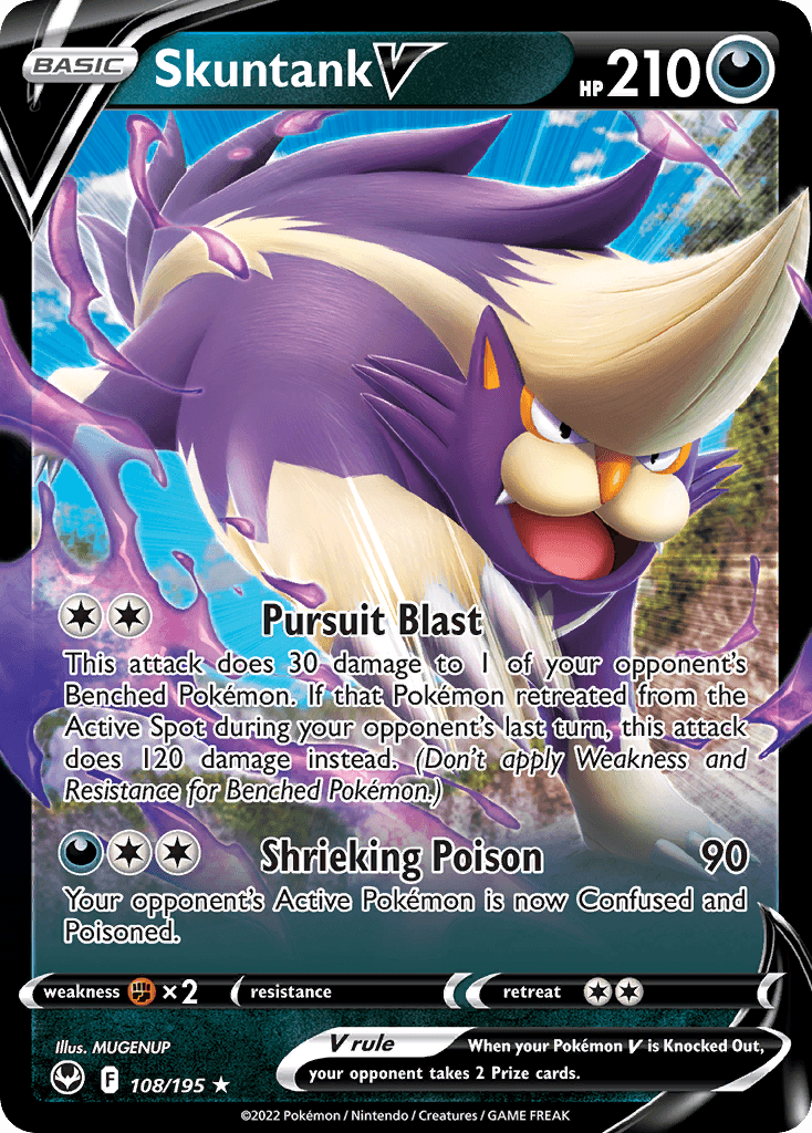 Skuntank V Pokémon card