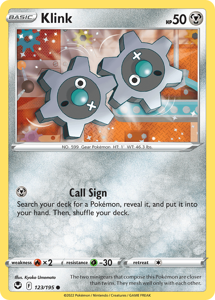 Klink Pokémon card