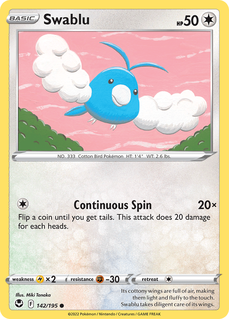 Swablu Pokémon card