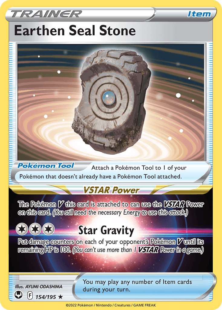Earthen Seal Stone Pokémon card